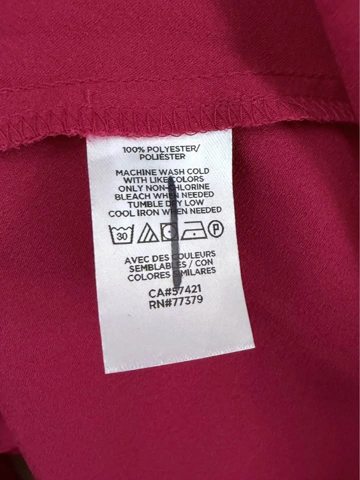 Ann Taylor Factory Fuchsia Pink Tie Back Blouse Medium - photo 5