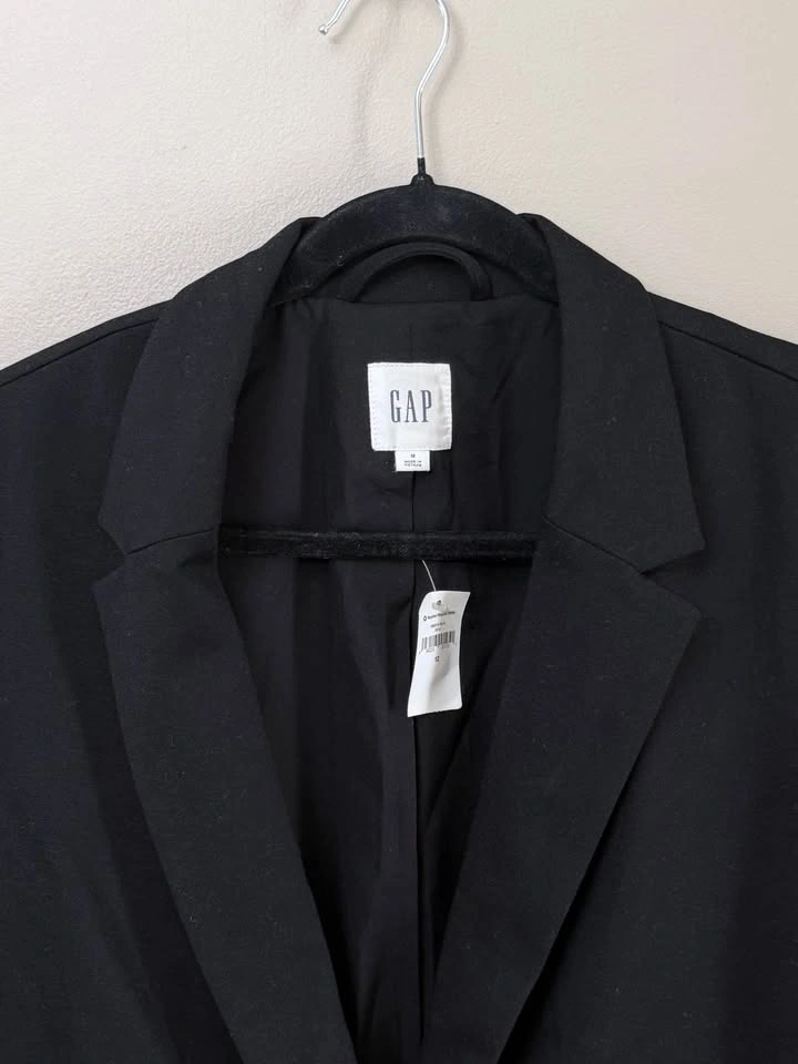 GAP Black Tailored Blazer Classic Single Button Work Office Wome - photo 2