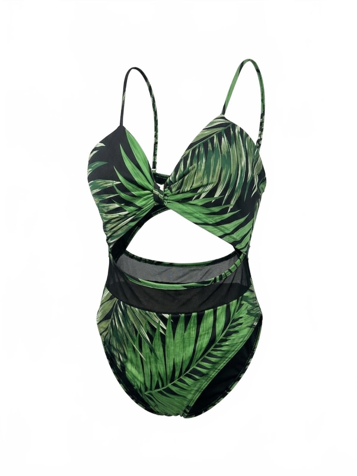 Fashion Nova 2pc Tropical Swimsuit & Mesh Robe Set L NWOT - photo 2