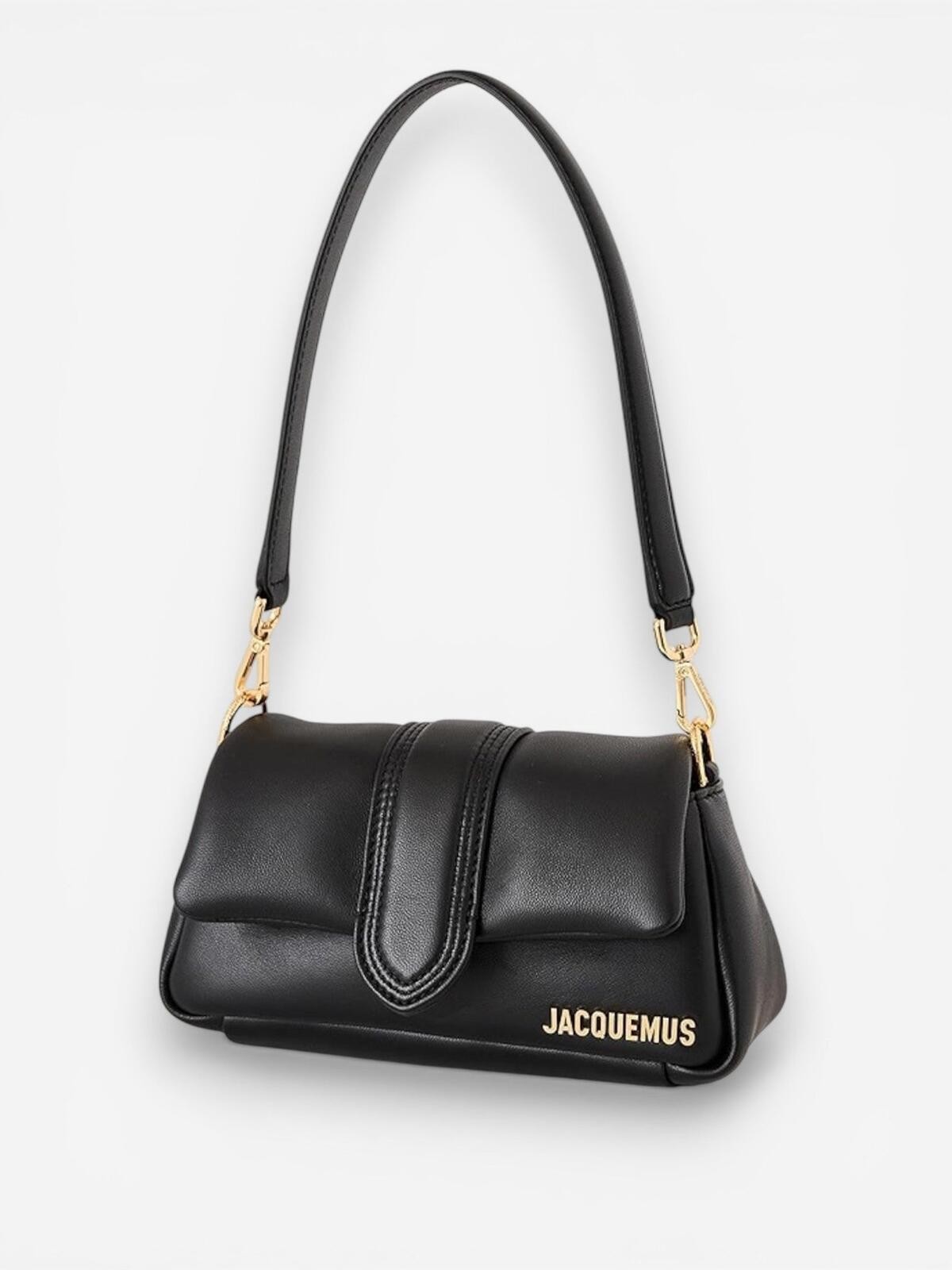 Jacquemus Le Petit Bambimou Black Leather Top Handle Crossbody B