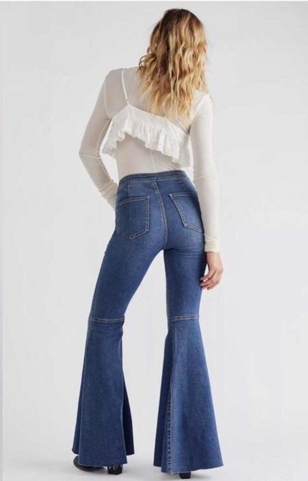Free People Just Float On Flare Jeans High Rise Size 25 NWT - photo 2