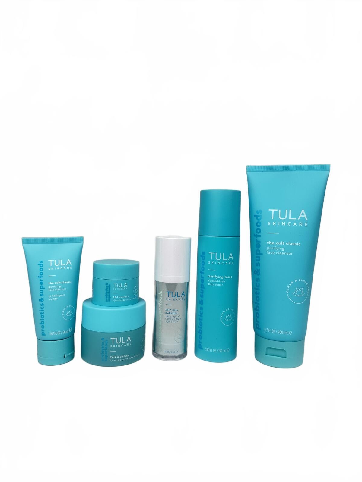 NIB TULA Skincare Routine Set - Cleanser, Cream, Serum, Toner - photo 2