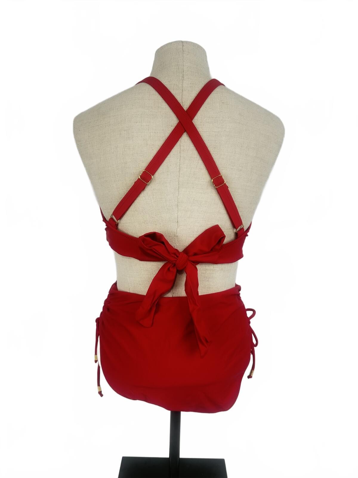Red High Waisted Bikini Set M NWT - photo 3