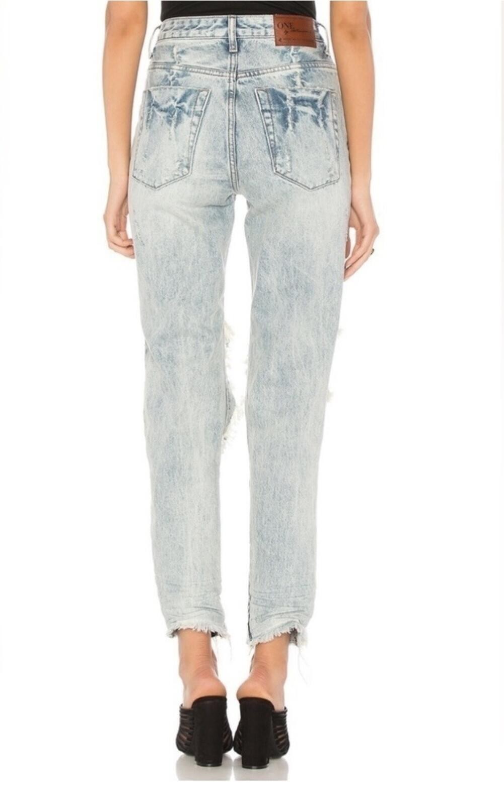 One Teaspoon Freebirds High Waist Skinny Jeans - Blue Hart Distr - photo 3