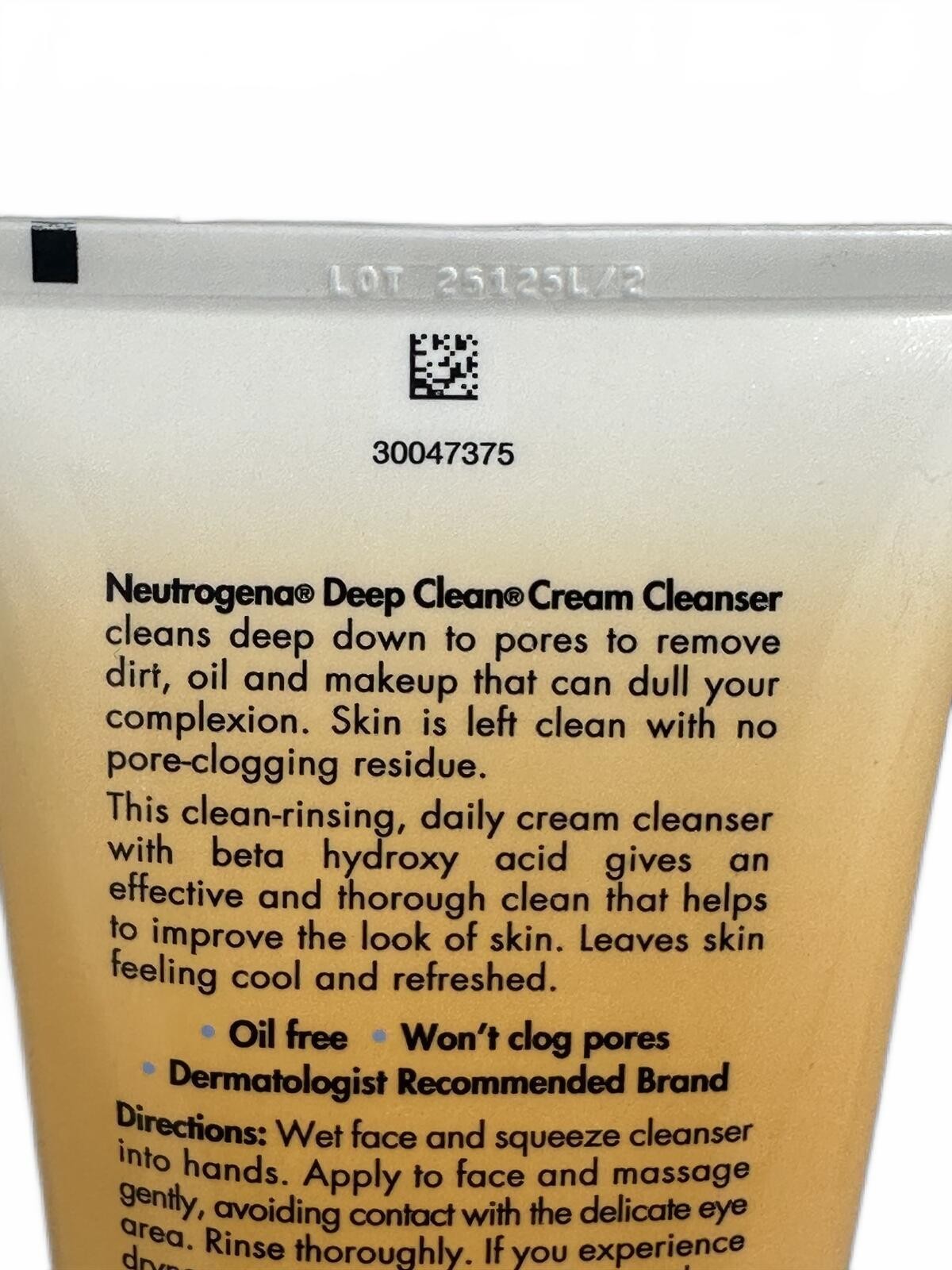 Neutrogena Deep Clean Cream Cleanser 200g Oil-Free Face Wash NEW - photo 2
