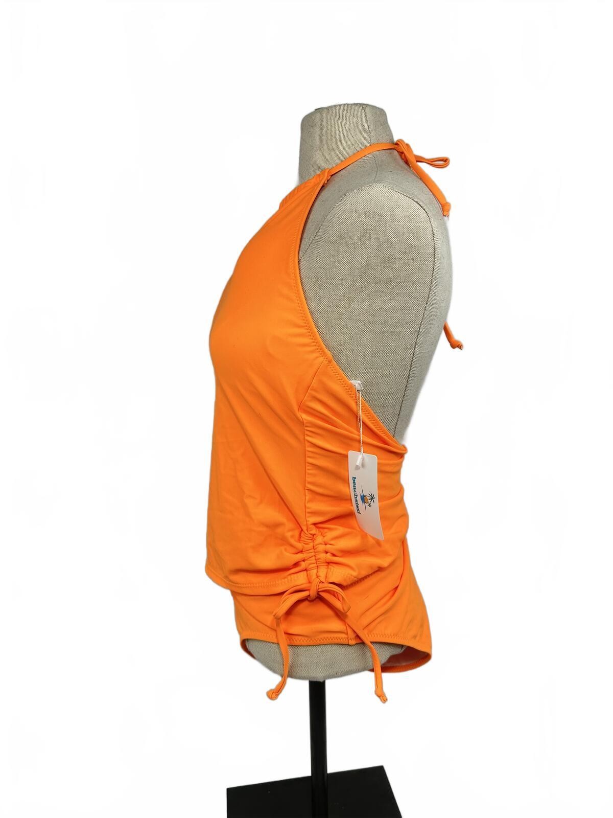 Beachsissi Neon Orange High Neck Tankini Set Size S NWT - photo 4