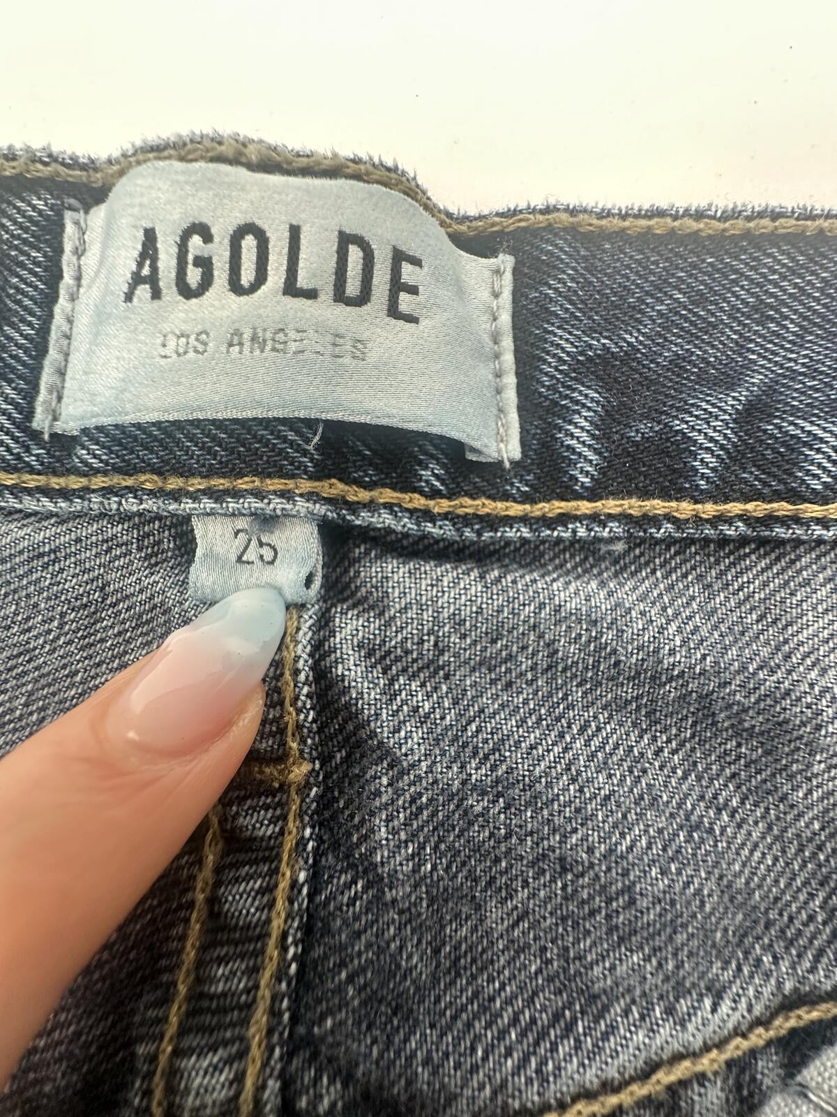 Agolde 90s Pinch Waist Jeans Size 25 Portrait Wash High Rise - photo 4