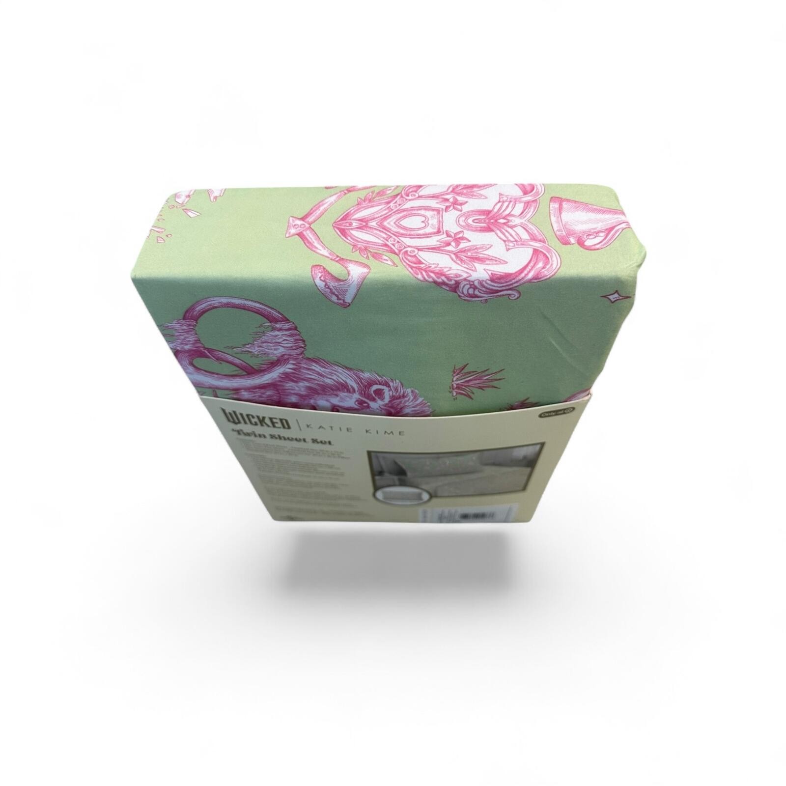 Wicked Katie Kime Twin Sheet Set Green Pink Toile NEW Soft Targe - photo 4
