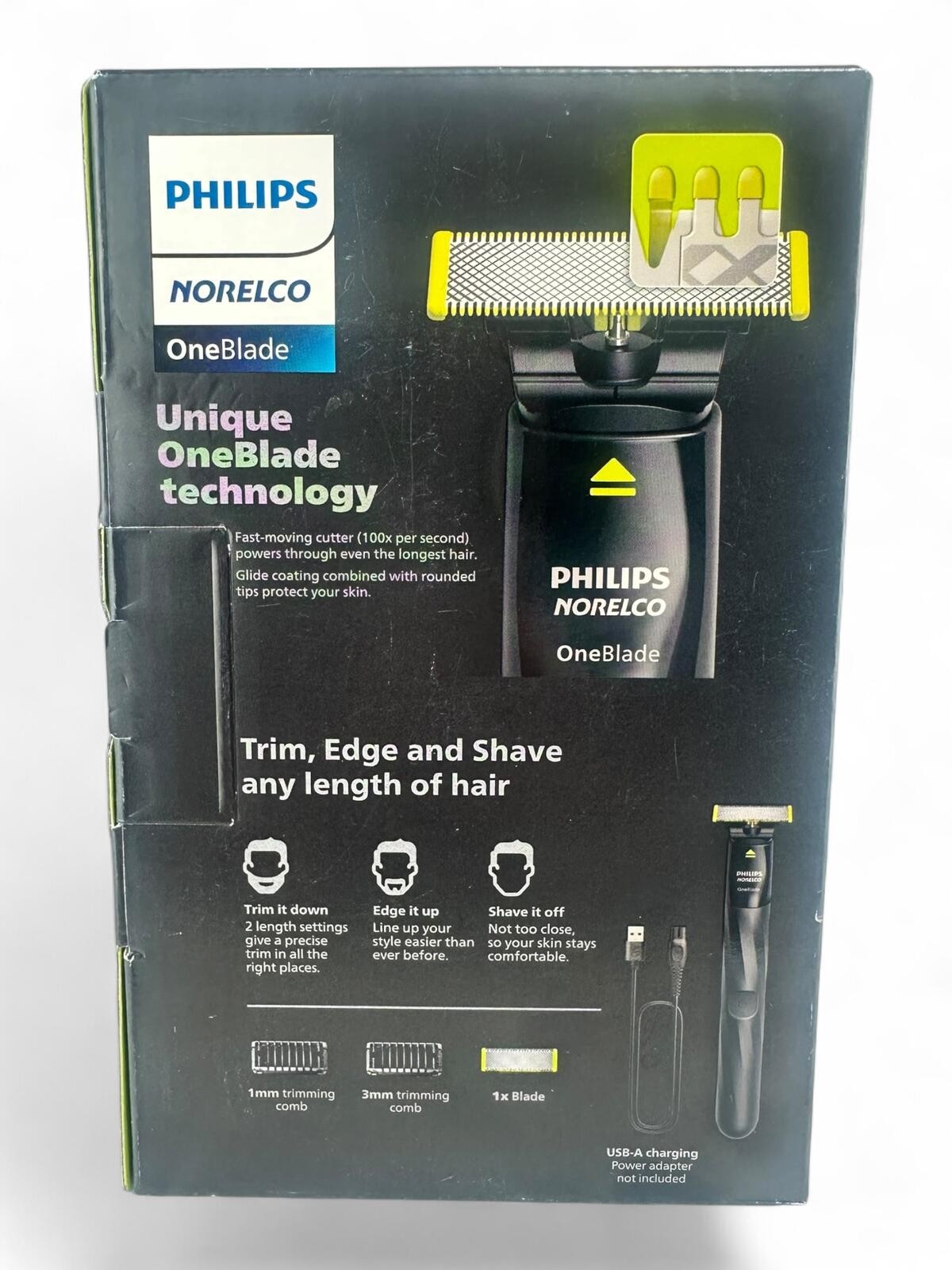 Philips Norelco OneBlade Trimmer Shaver QP Series USB Wet Dry Ne - photo 2