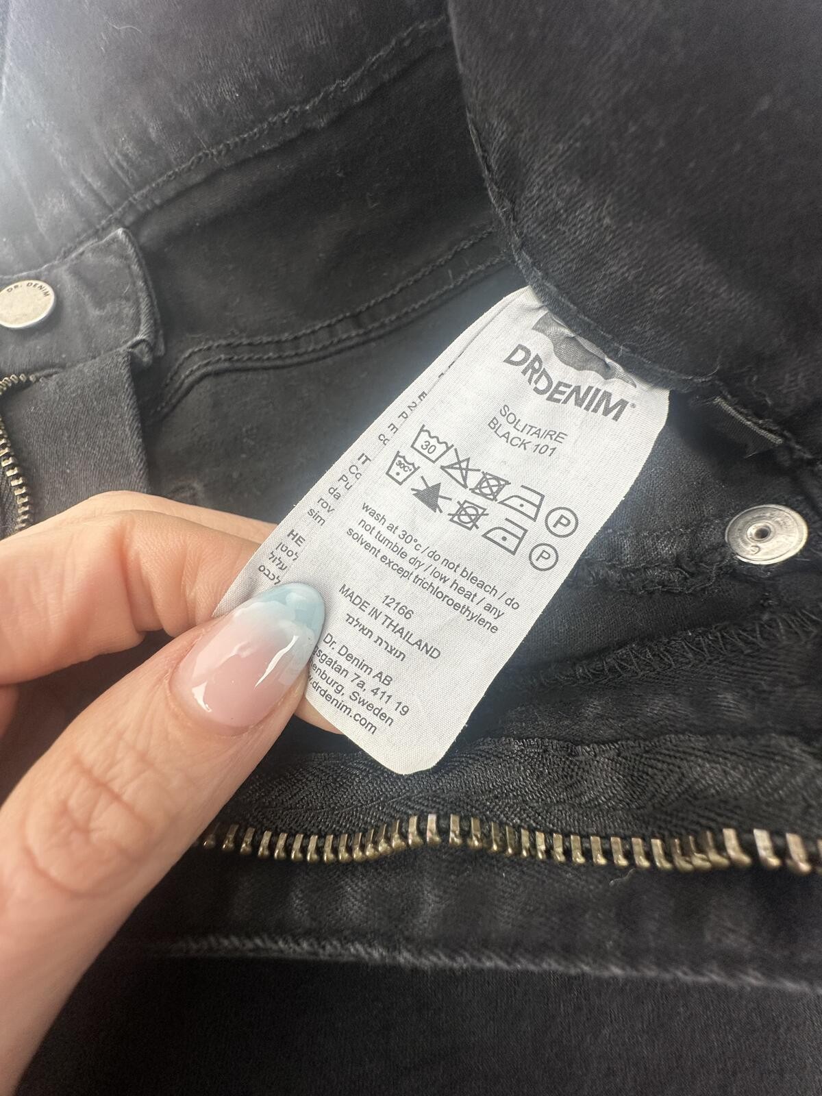 Dr. Denim Solitaire Black 101 High Rise Skinny Jeans XS 23 Stret - photo 4