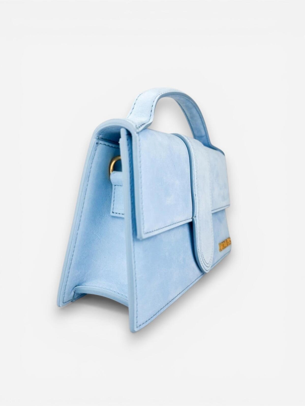 Jacquemus Le Grand Bambino Light Blue Suede Bag NWT - photo 2
