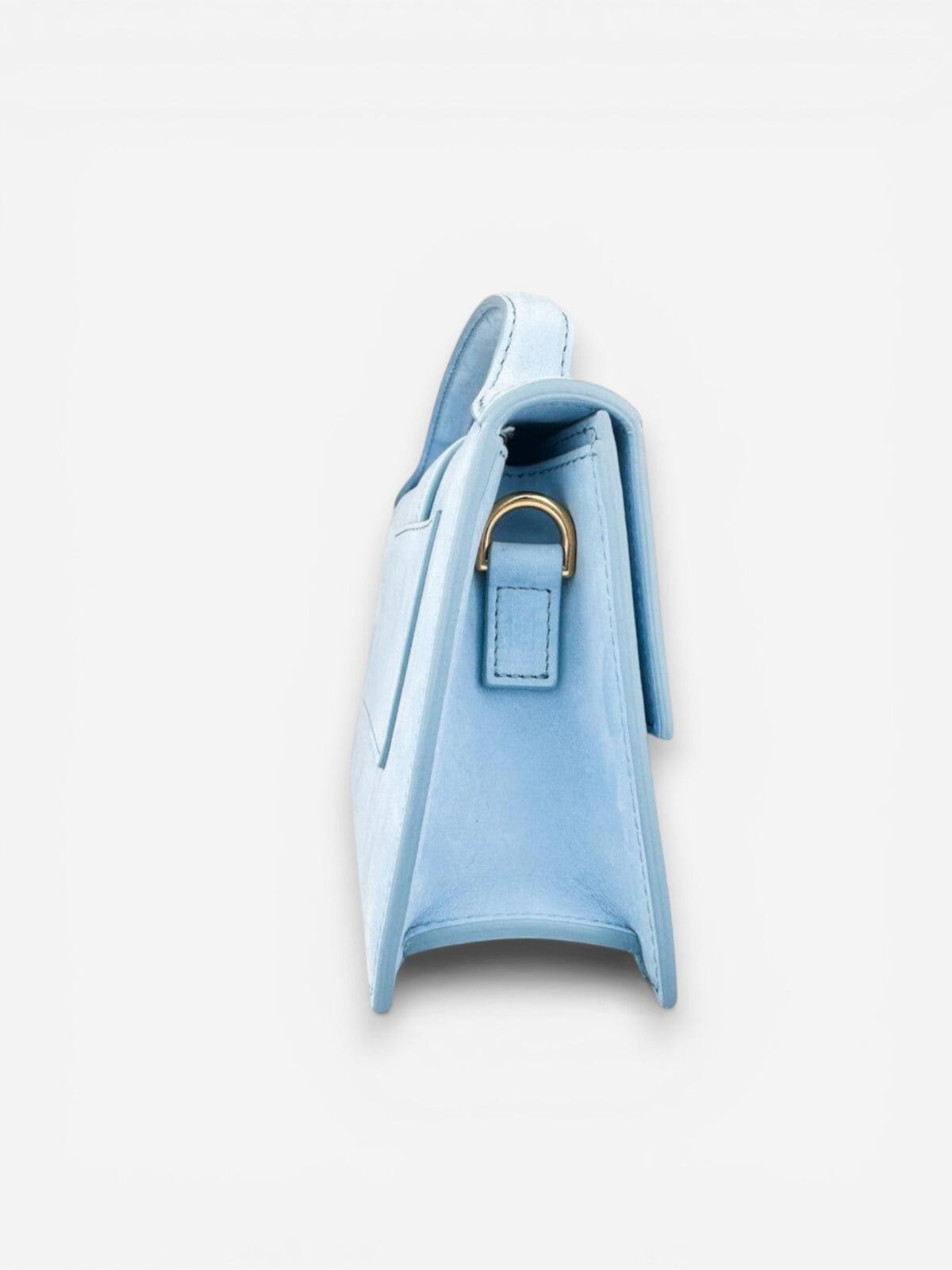 Jacquemus Le Grand Bambino Light Blue Suede Bag NWT - photo 3