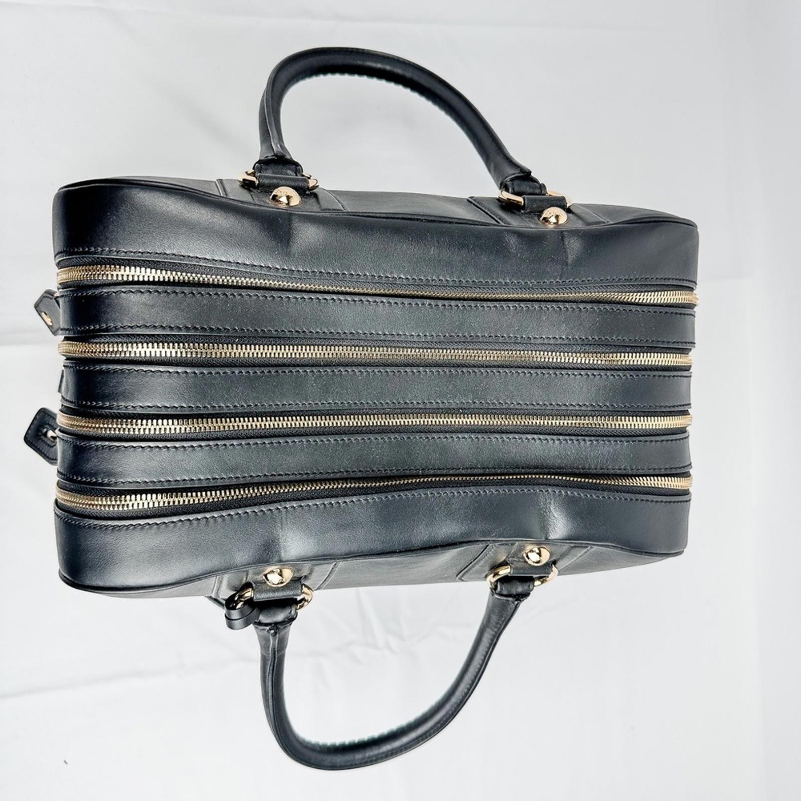 Dolce & Gabbana Vitello Aria Black Leather Multi‑Zip Top Handle - photo 5