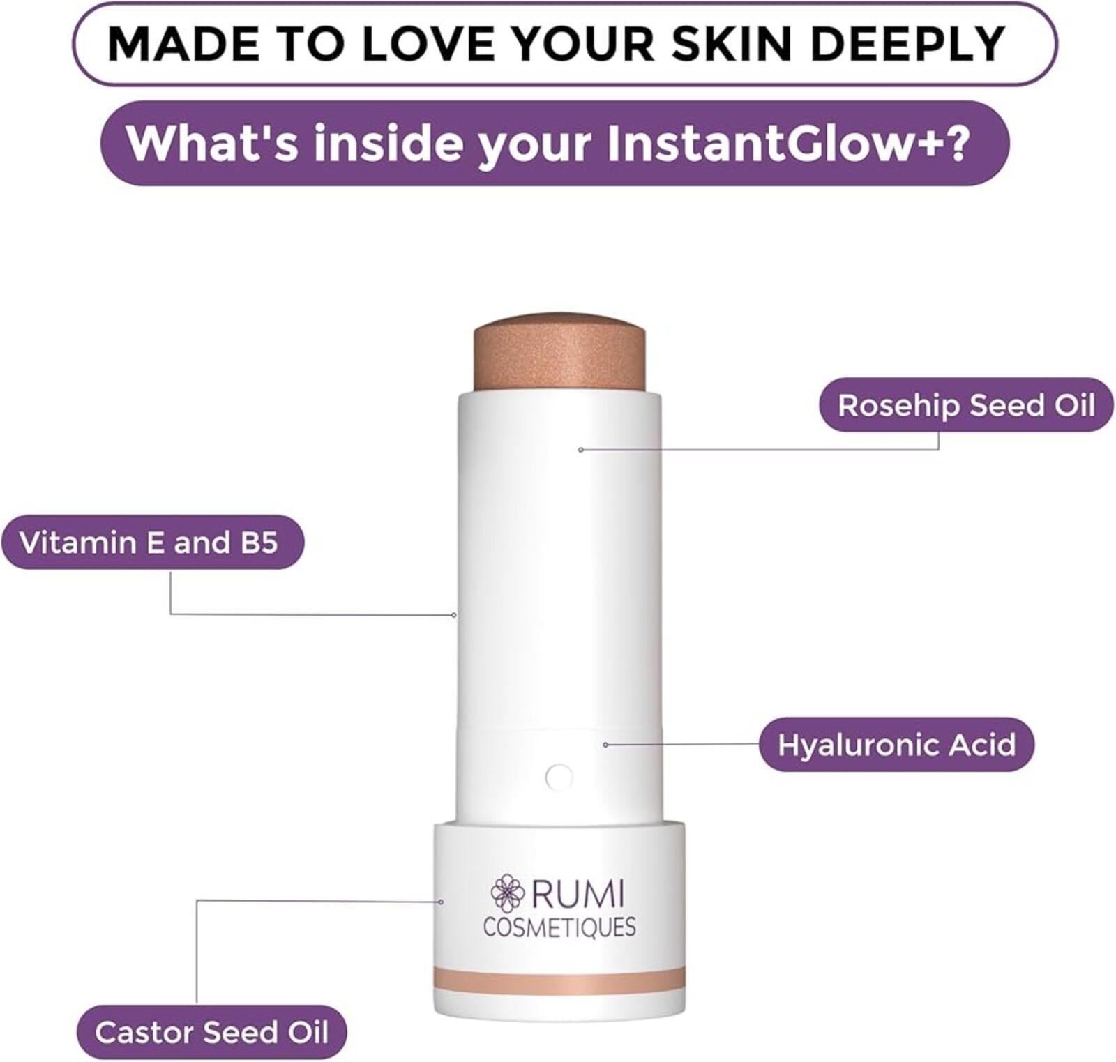Rumi InstantGlow+ Highlighter Stick Multipurpose Glow Makeup NIB - photo 5