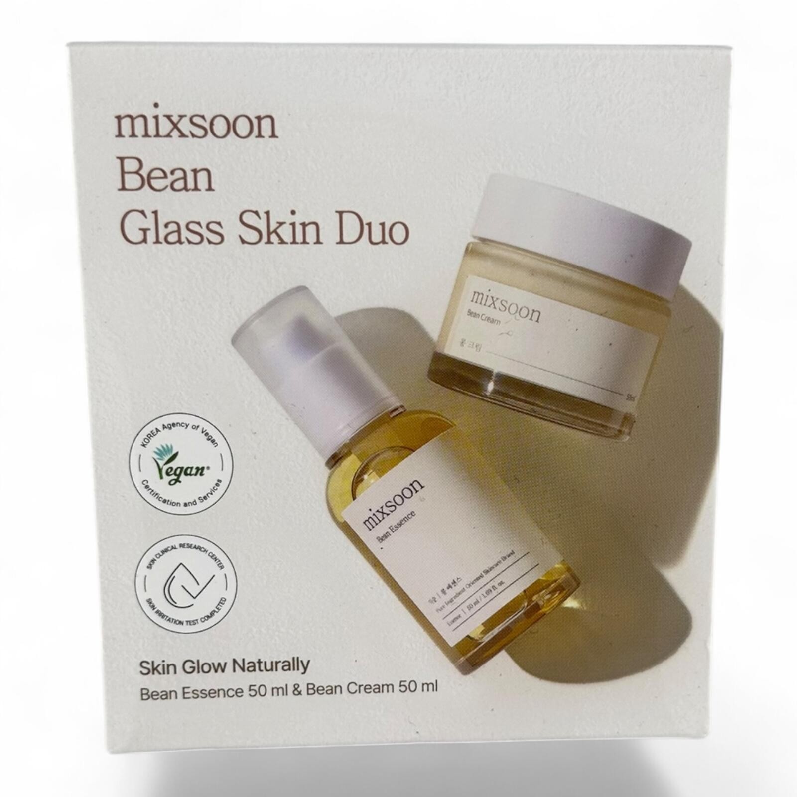 mixsoon Bean Glass Skin Duo Essence + Cream 50ml Set K-Beauty