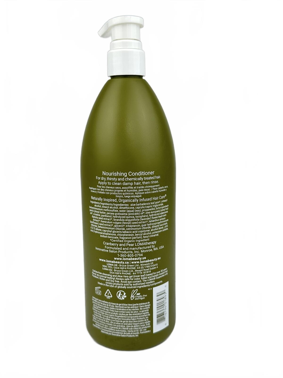 Loma Nourishing Conditioner 1000ml Salon Size Gluten Soy Free - photo 2