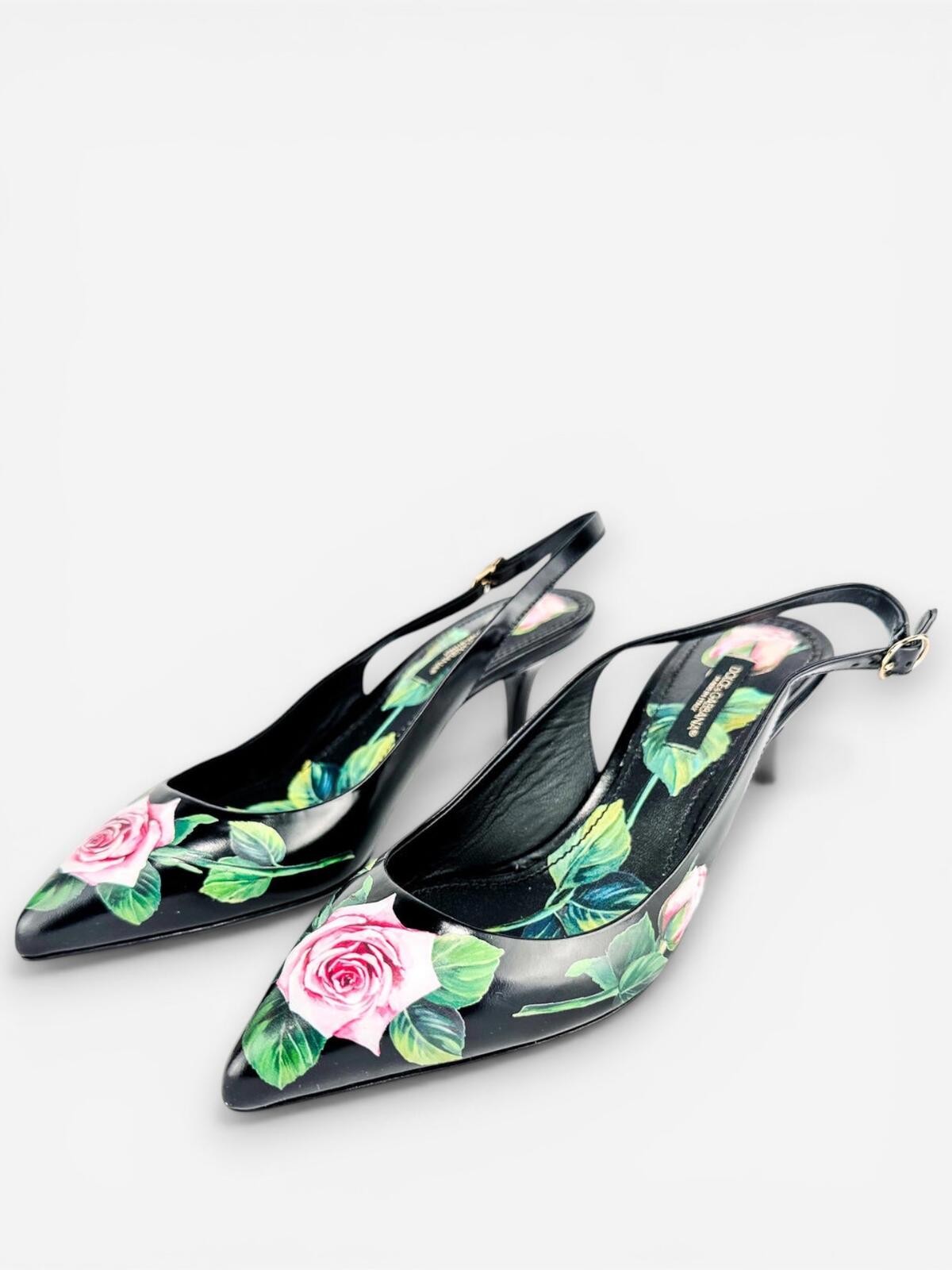 Dolce & Gabbana Lori Rose Floral Slingback Pump EU 35 US 5 | New - photo 3