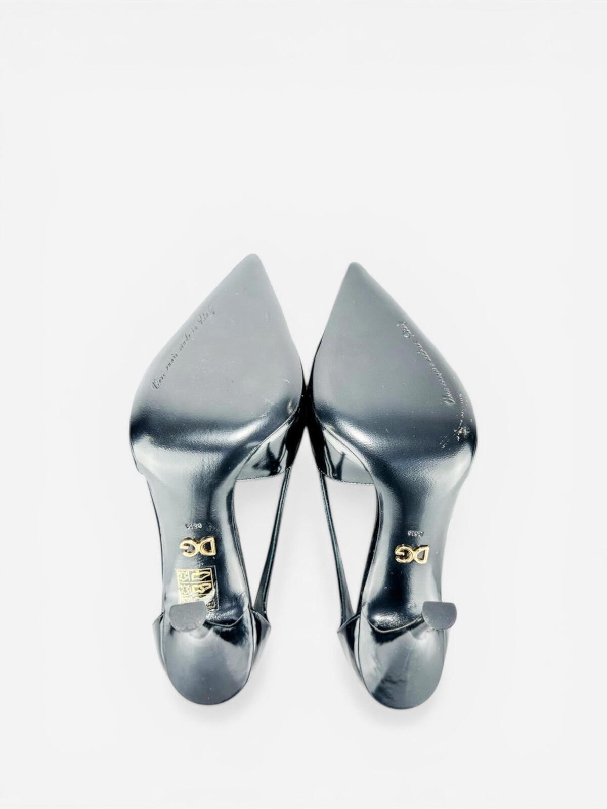 Dolce & Gabbana Black Patent Leather Bow Stiletto Pump EU 35.5 U - photo 5