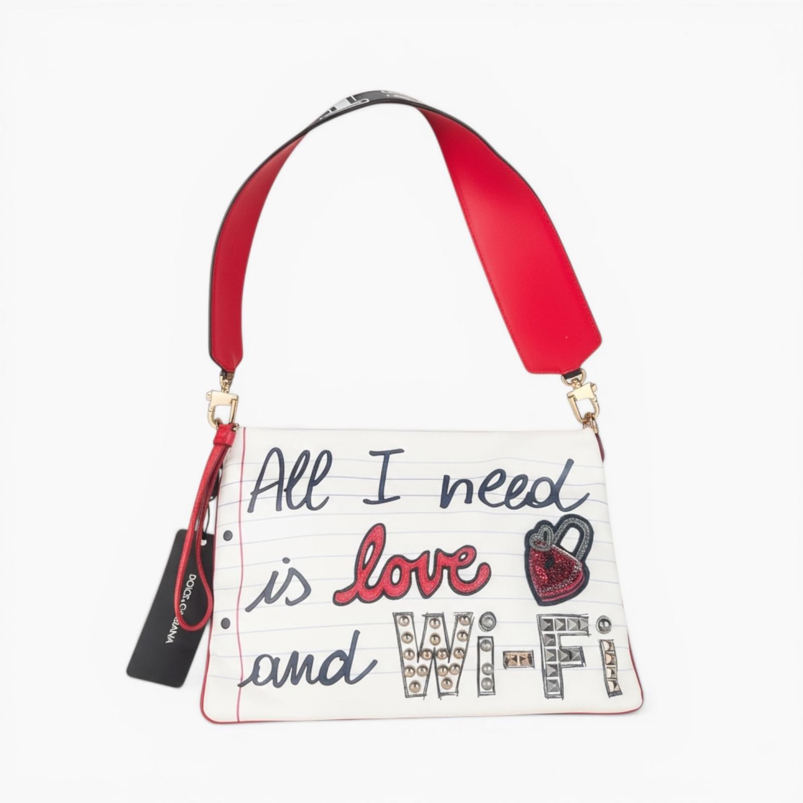Dolce & Gabbana Cleo "All I Need Is Love & Wi-Fi" Bag