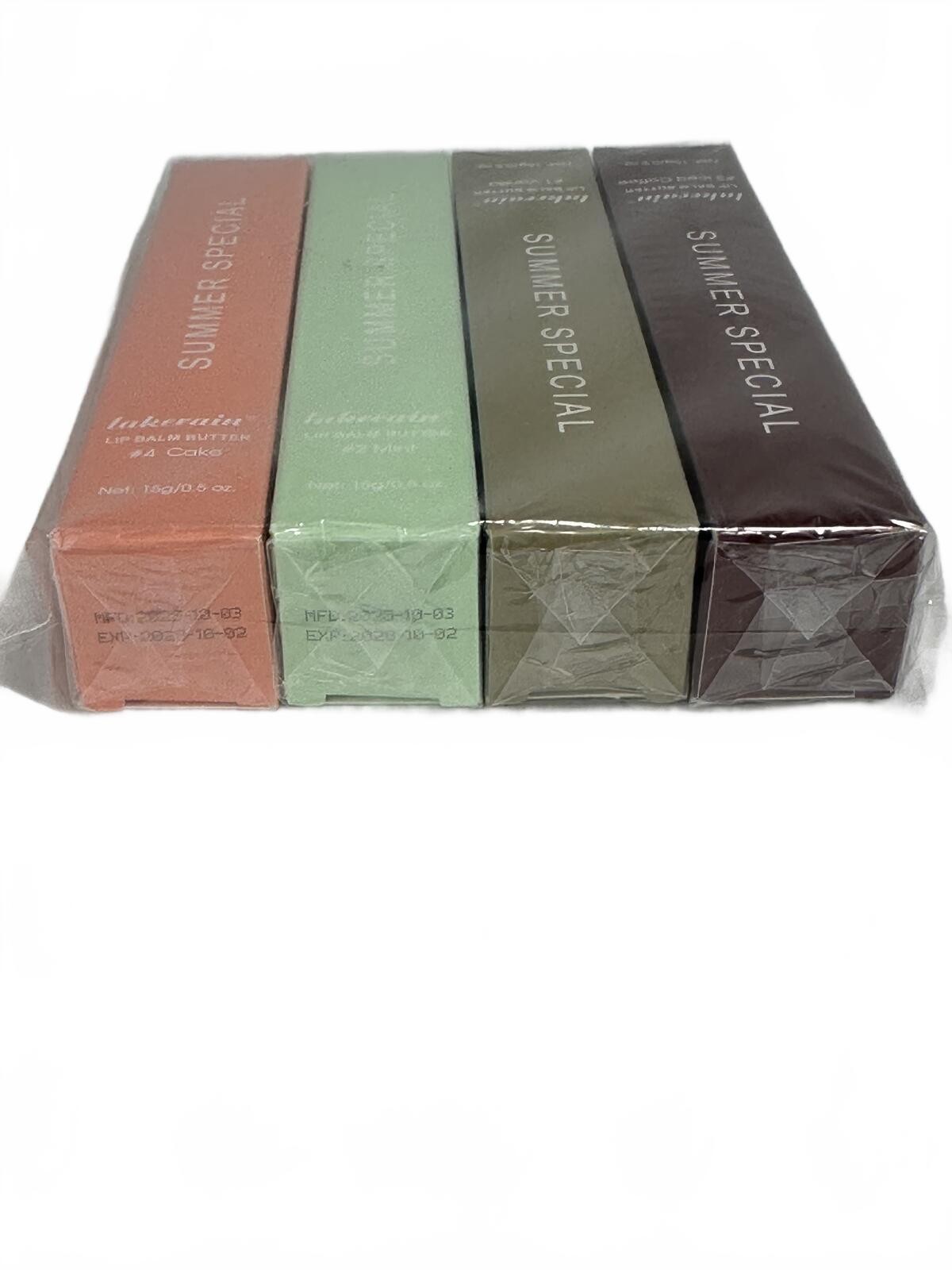 Lakerain Lip Balm Butter Set 4pc Vanilla Coffee Cake Mint NEW Se - photo 2