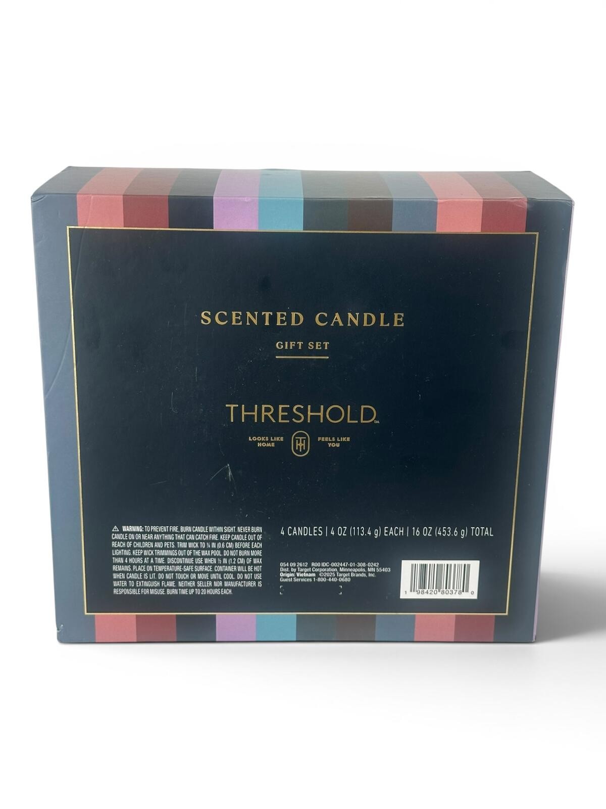 Threshold Scented Candle Gift Set 4 Pack 4oz Cozy Nights Pink Ch - photo 2