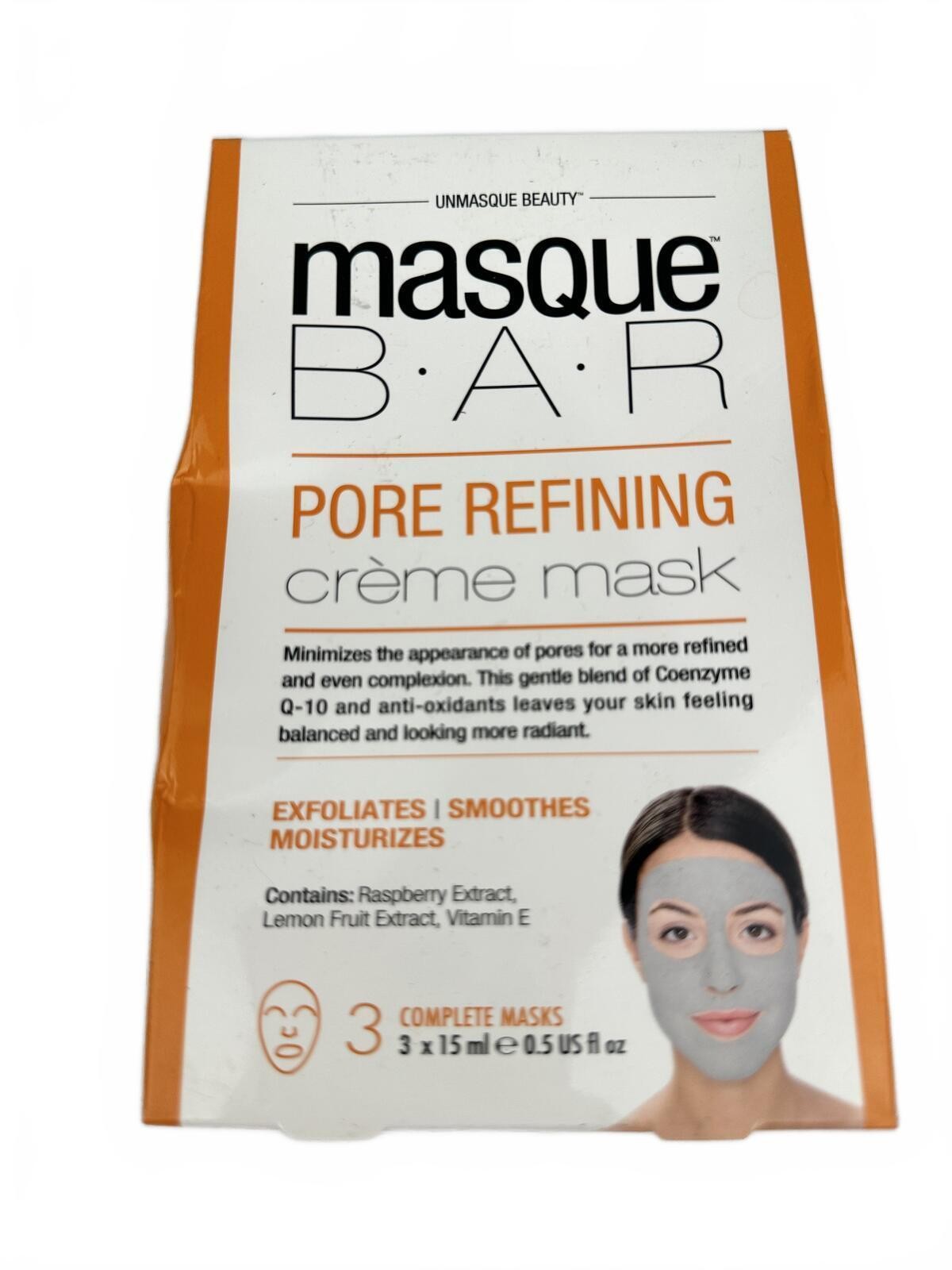 Unmasque Beauty Masque BAR Pore Refining Creme Mask 3x15ml