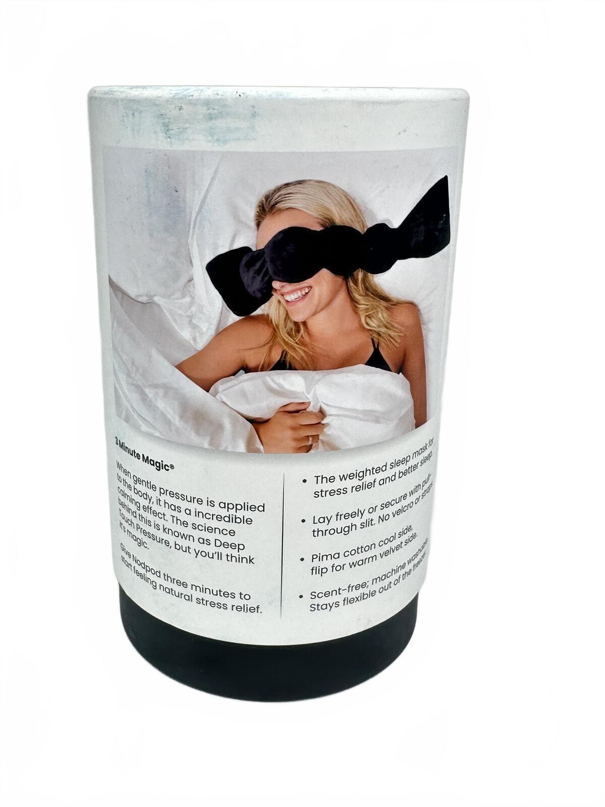 Nodpod Weighted Sleep Mask Black Eye Blanket Relaxation Stress R - photo 3