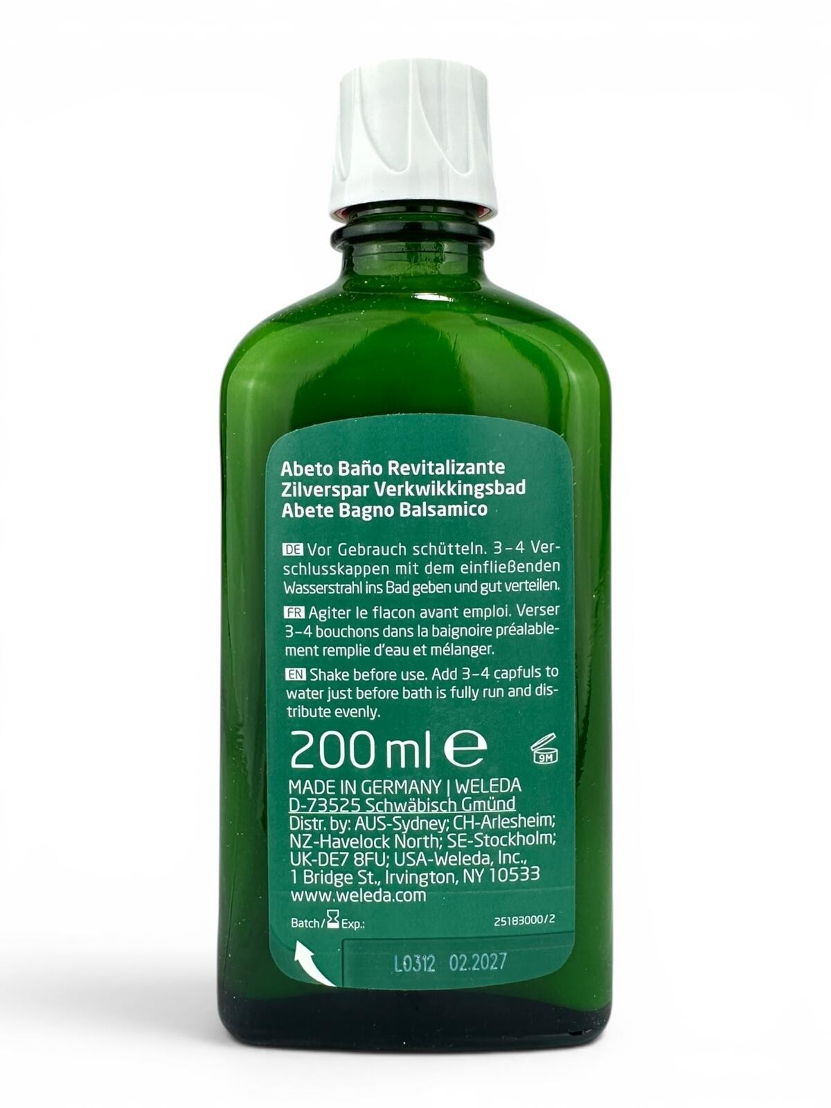 Weleda Reviving Bath Milk Pine 200ml Natural Bath Soak Relaxing - photo 2