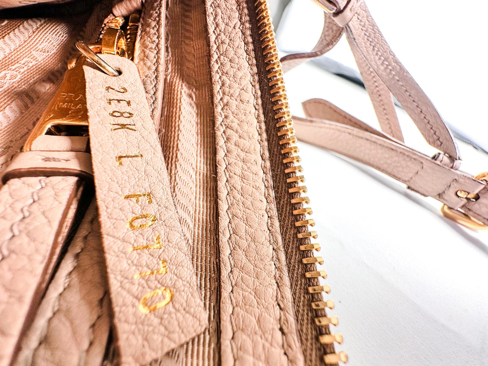Prada Vitello Phenix Double Zip Crossbody Bag Cammeo Beige Leath - photo 4