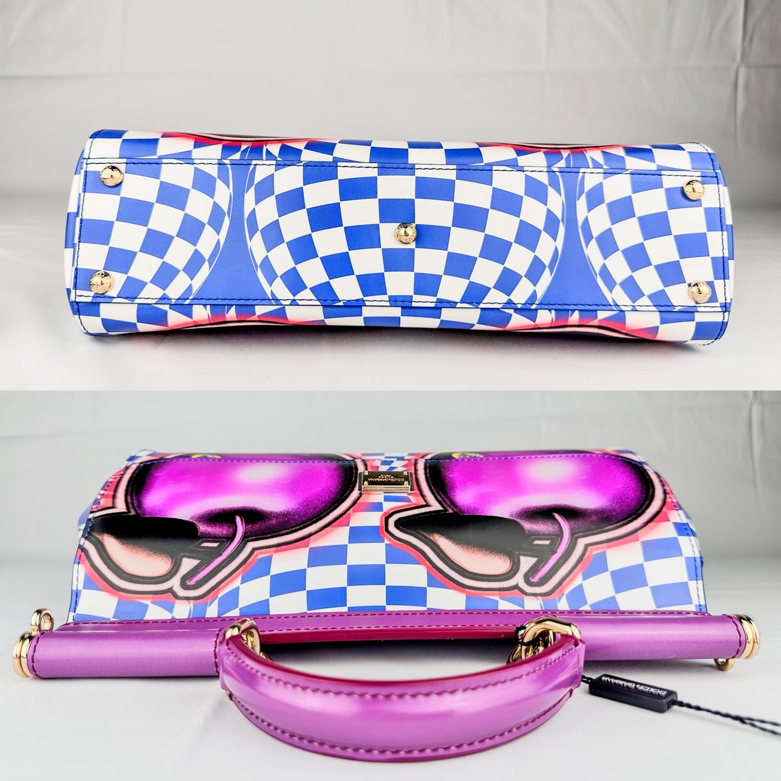 Dolce & Gabbana Sicily Medium Cherry Pop Art Leather Bag NWT + S - photo 3