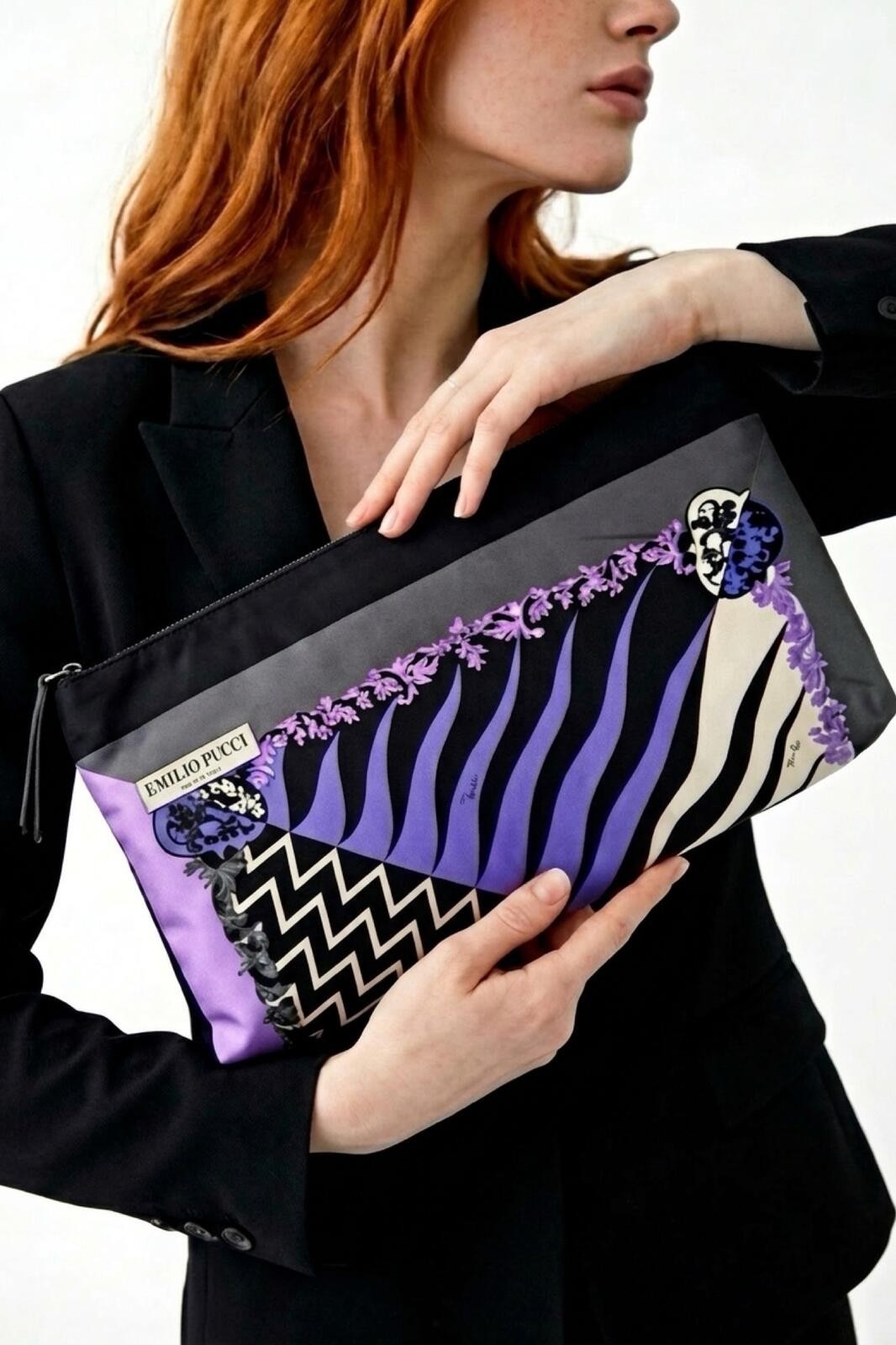 Emilio Pucci x Koché Geometric Print Clutch