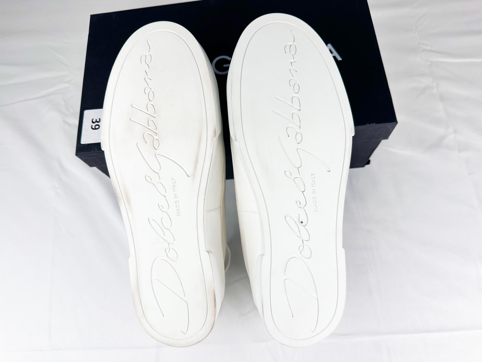 Dolce & Gabbana White Canvas Platform Low-Top Sneakers EU 40 / U - photo 4