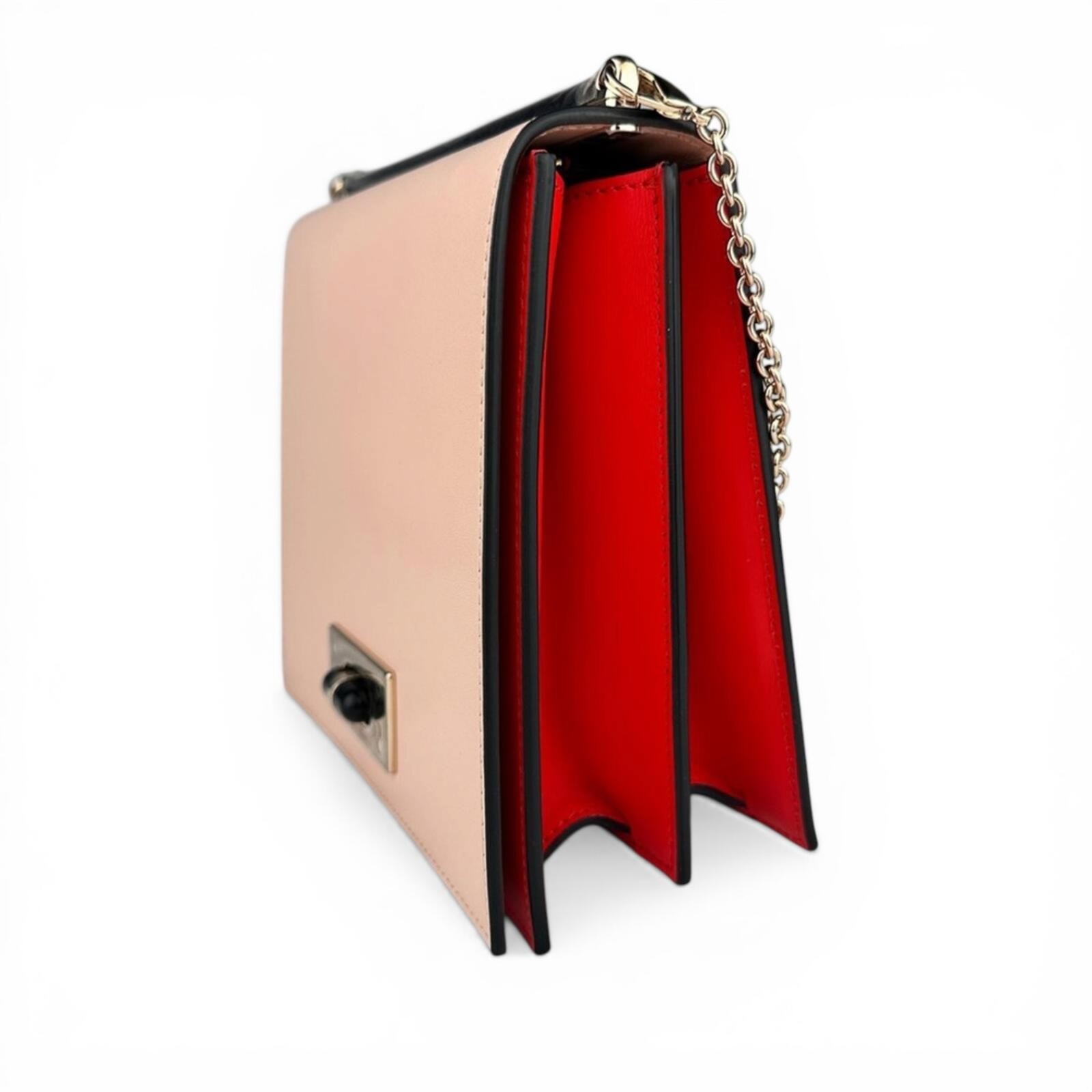 Giorgio Armani Blush Leather Frame Chain Shoulder Crossbody Bag - photo 4