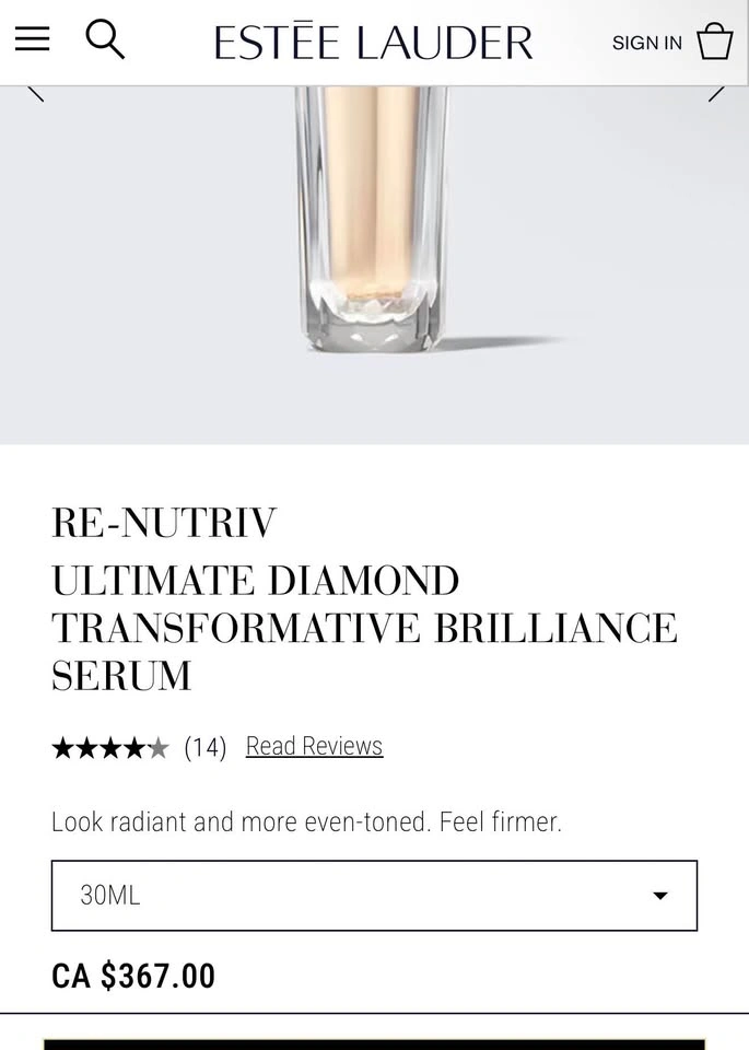 BRAND NEW RE-NUTRIV ULTIMATE DIAMOND SERUM ESTEE LAUDER - photo 2