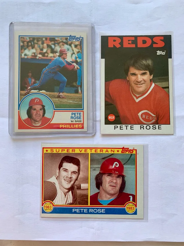 19 Baseball Cards MLB. Various Players Including Pete Rose thumbnail