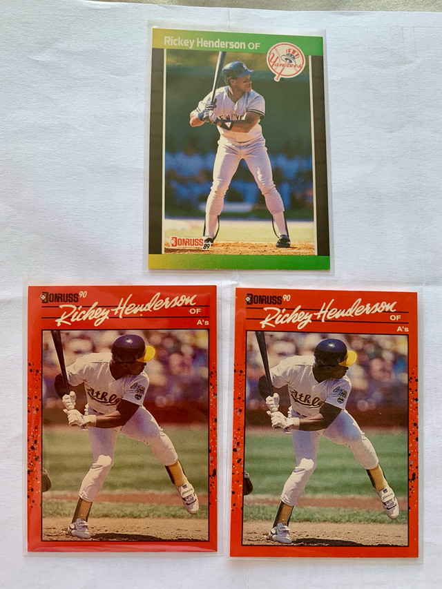 Rickey Henderson Error Cards - photo 3