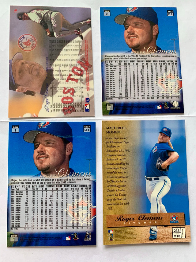 Roger Clemens Collection of 12 Cards MLB - photo 4