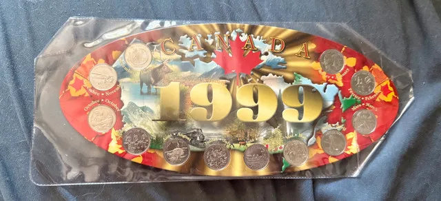 1999 Canada Quarters Set of 12 Coins thumbnail