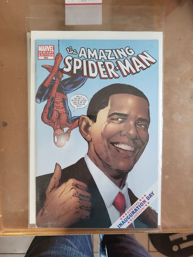 The Amazing Spider-Man #583 Obama Cover 2009 thumbnail