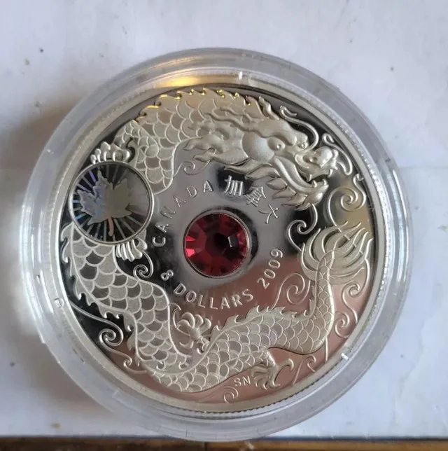 Canada 2009 $8 Maple Wisdom Silver Coin Dragon thumbnail