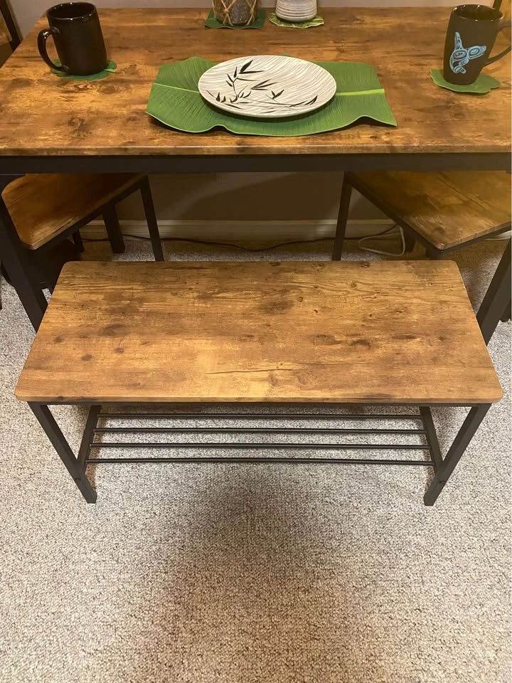 Dining Table Set with Bench & Side Table - photo 4