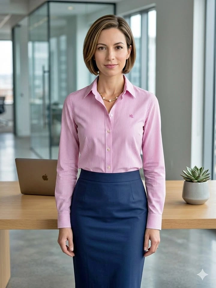 Lauren Ralph Lauren Women’s Pink Striped Shirt – XS – Non-Iron