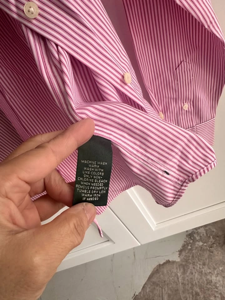 Lauren Ralph Lauren Women’s Pink Striped Shirt – XS – Non-Iron - photo 5