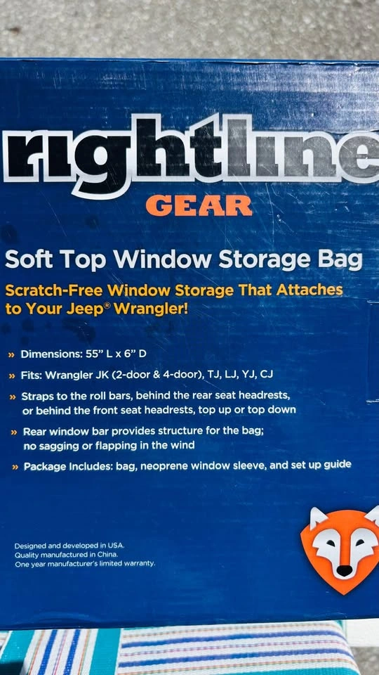 Jeep Wrangler Window Storage Bag - Brand New Sealed - photo 4