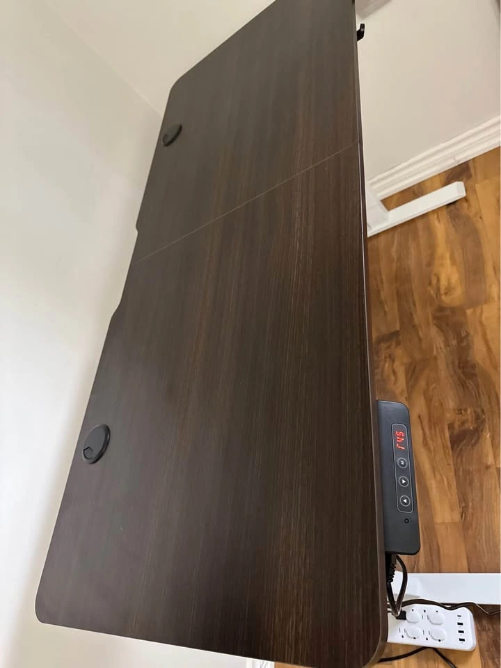 Electric Standing Desk with Dark Wood Top - photo 4