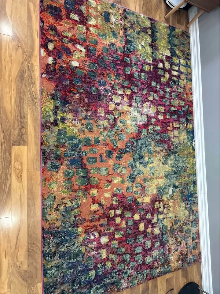Colorful Abstract Pixel Pattern Area Rug - photo 2