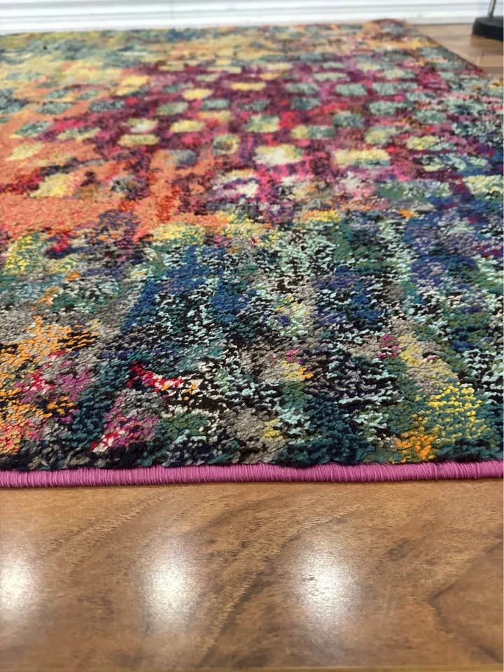 Colorful Abstract Pixel Pattern Area Rug - photo 3