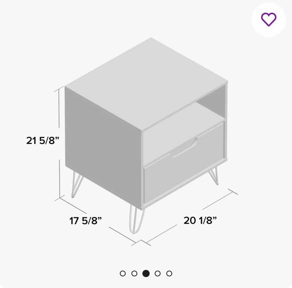 Nightstand with Drawer - photo 2