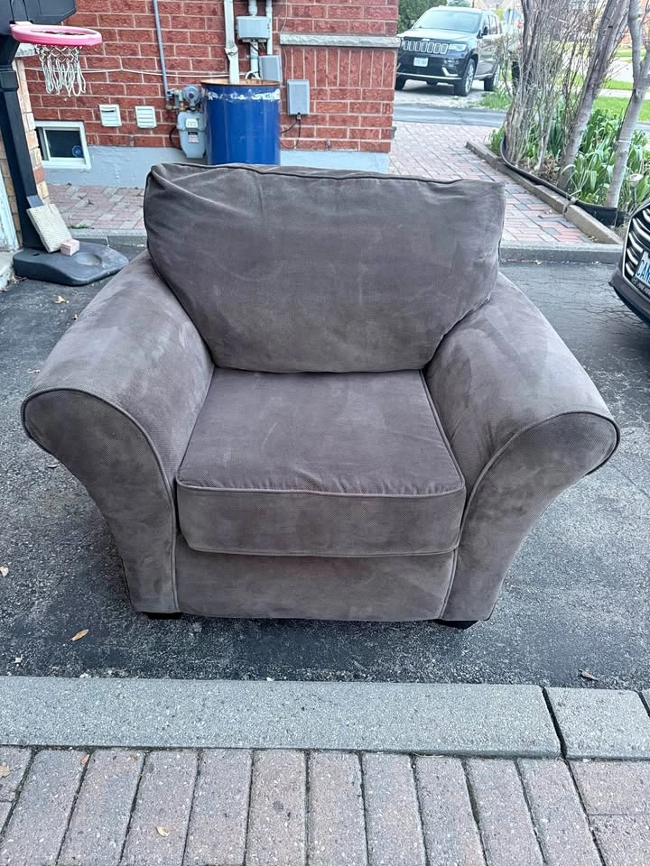 Oversized Charcoal Grey Armchair