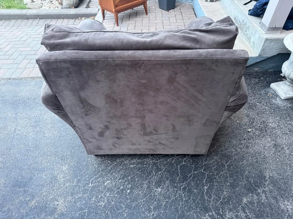 Oversized Charcoal Grey Armchair - photo 3